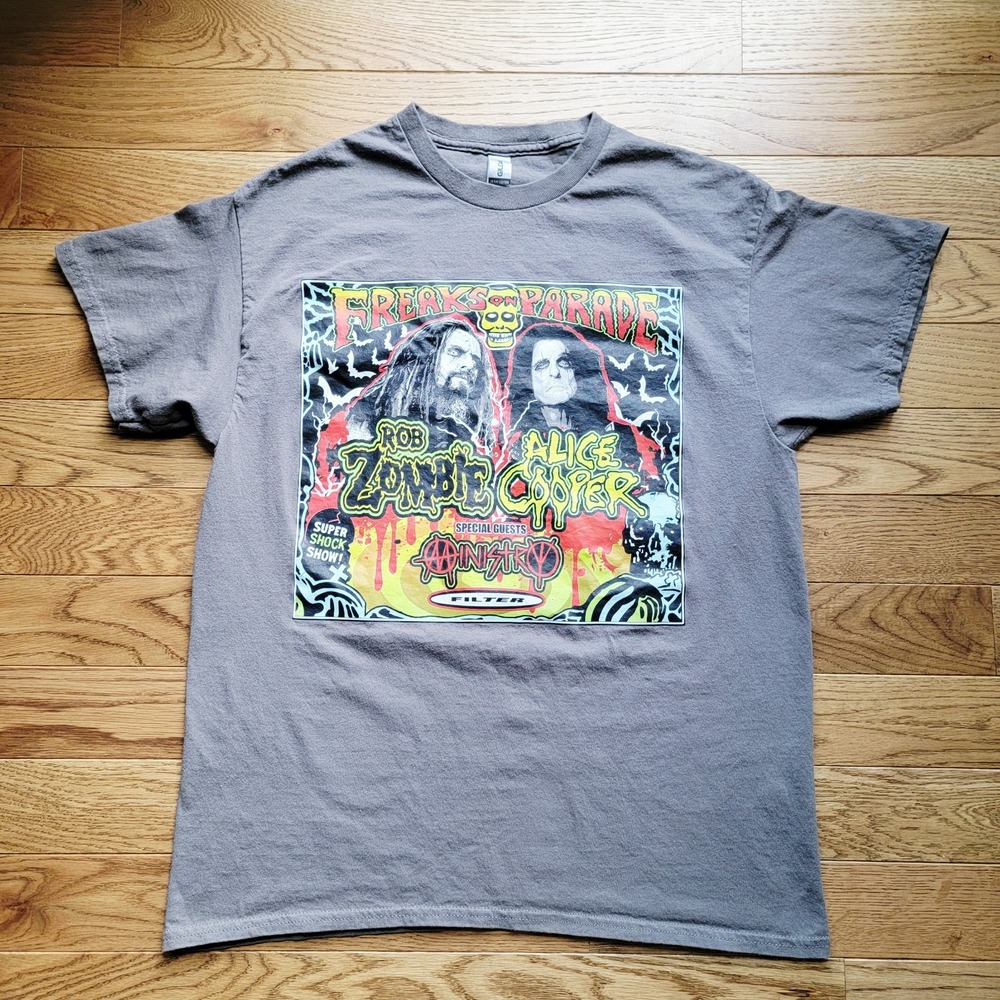 ROB ZOMBIE ALICE COOPER FREAKS ON PARADE 2023 TOUR SHIRT SIZE LARGE